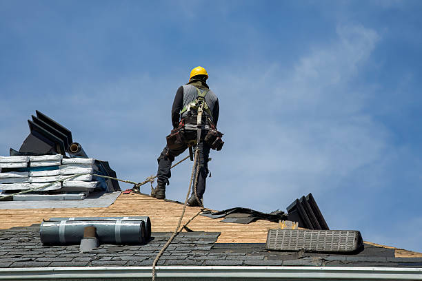 Professional Gutter Installation technician working in Grantville, KS